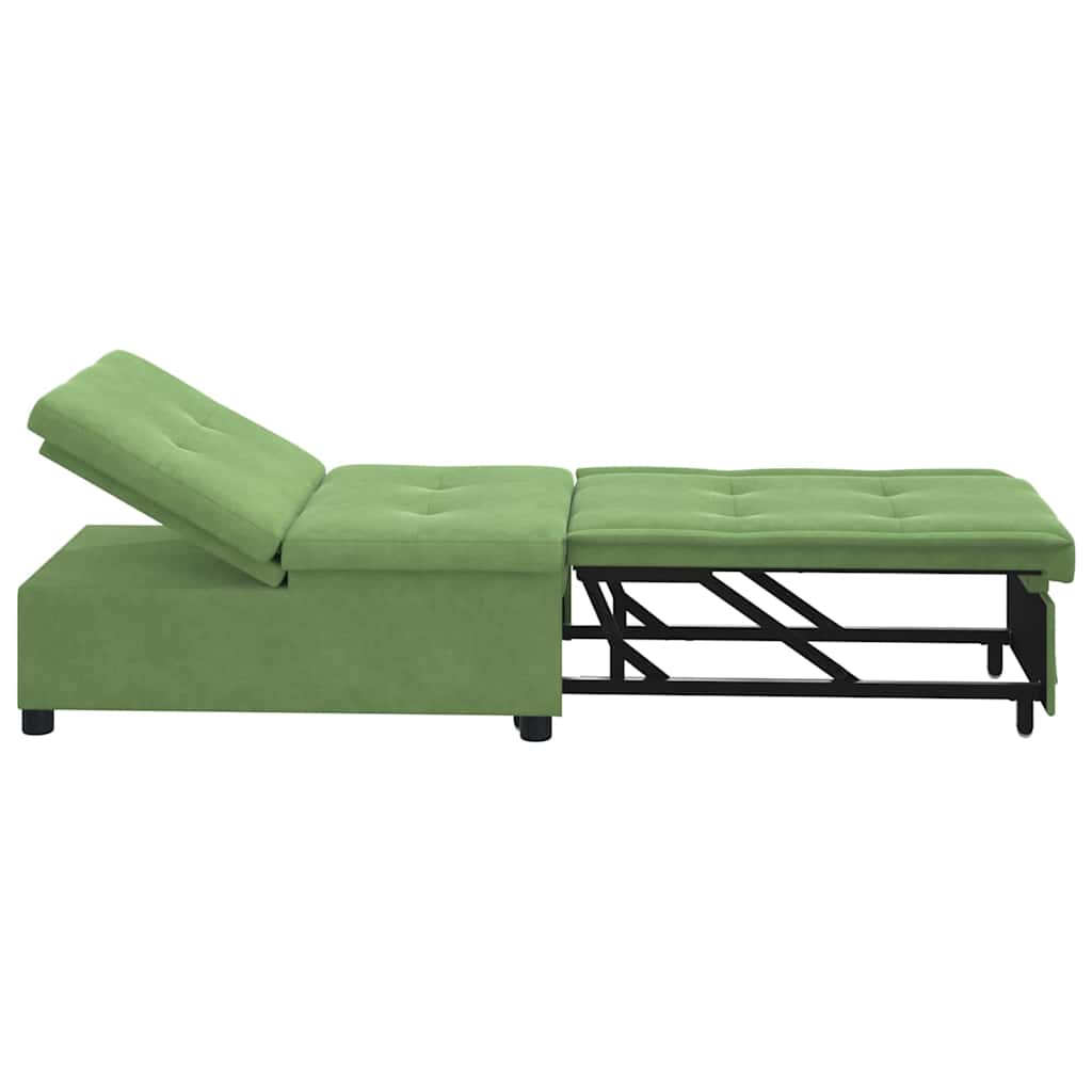 Canapea extensibilă Lysegrønn 67 x 194 x 38 cm Catifea GartenMobel Dekor