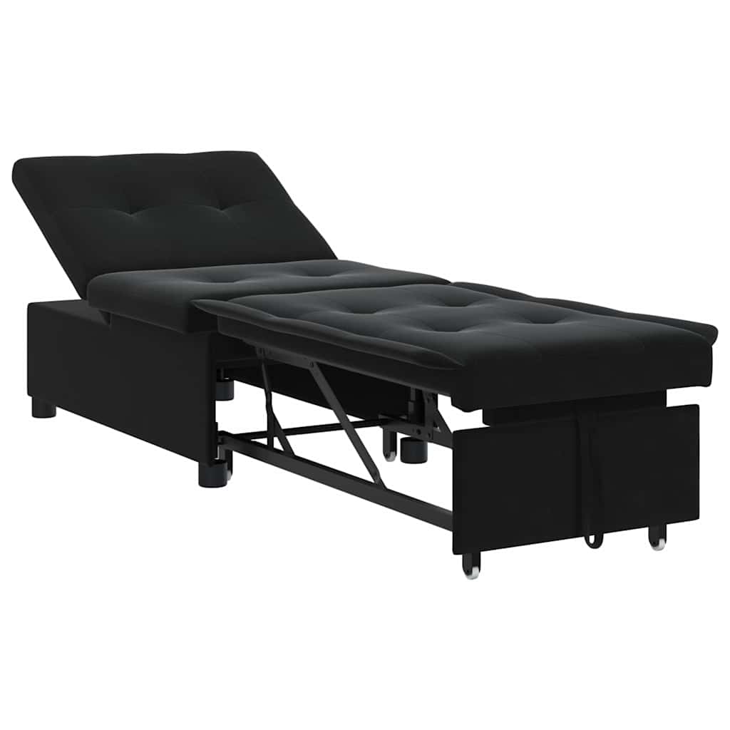 Canapea extensibilă Negru 67 x 194 x 38 cm Catifea GartenMobel Dekor