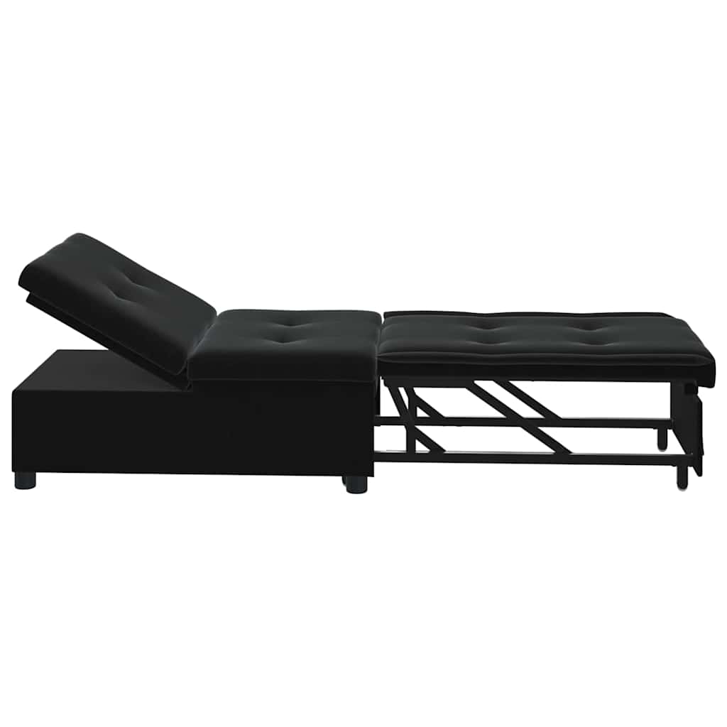 Canapea extensibilă Negru 67 x 194 x 38 cm Catifea GartenMobel Dekor