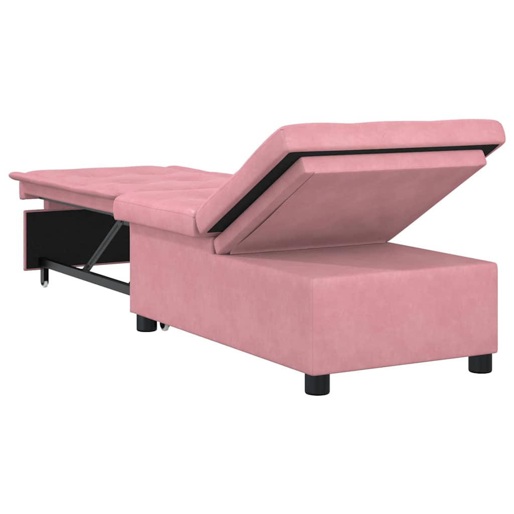 Canapea extensibilă Roz 67 x 194 x 38 cm Catifea GartenMobel Dekor