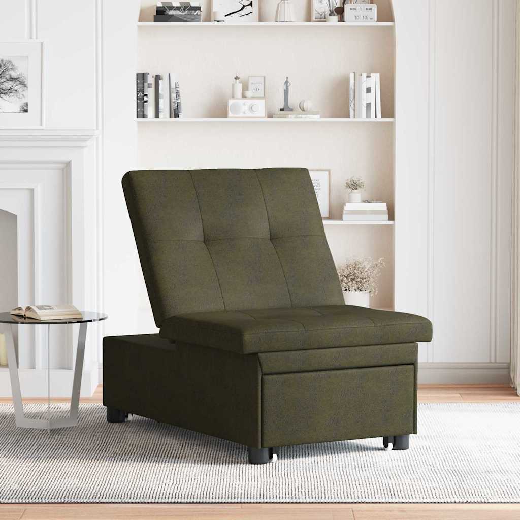 Canapea extensibilă Verde militar 67 x 194 x 38 cm GartenMobel Dekor