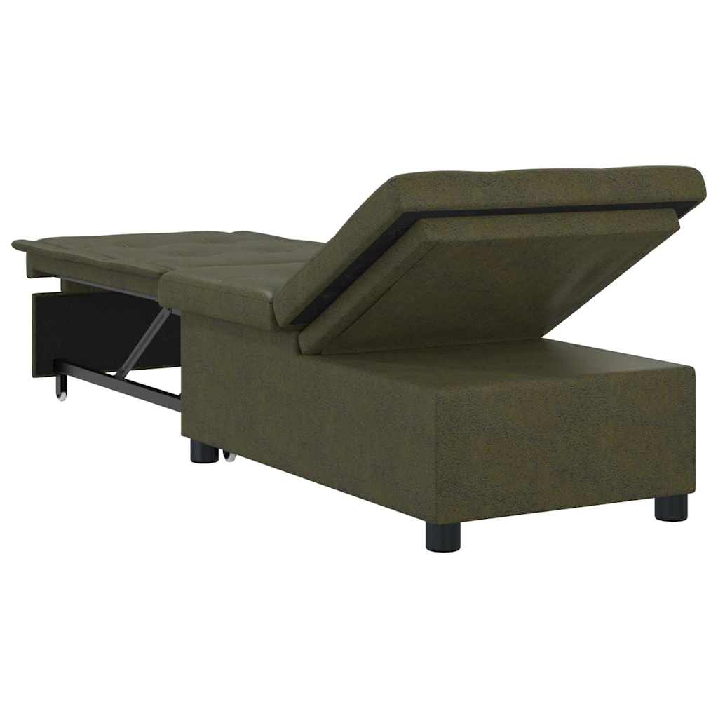 Canapea extensibilă Verde militar 67 x 194 x 38 cm GartenMobel Dekor