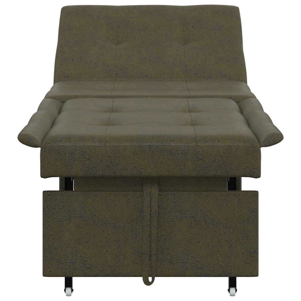 Canapea extensibilă Verde militar 67 x 194 x 38 cm GartenMobel Dekor