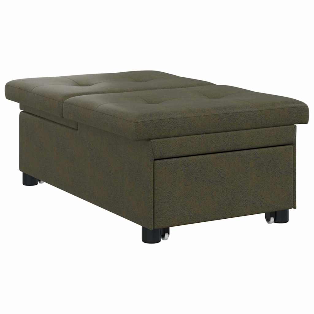 Canapea extensibilă Verde militar 67 x 194 x 38 cm GartenMobel Dekor