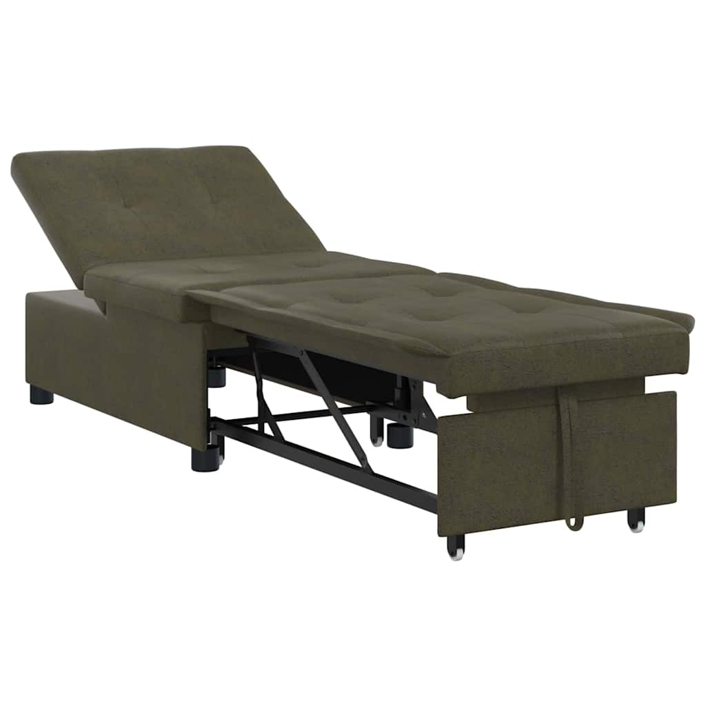 Canapea extensibilă Verde militar 67 x 194 x 38 cm GartenMobel Dekor