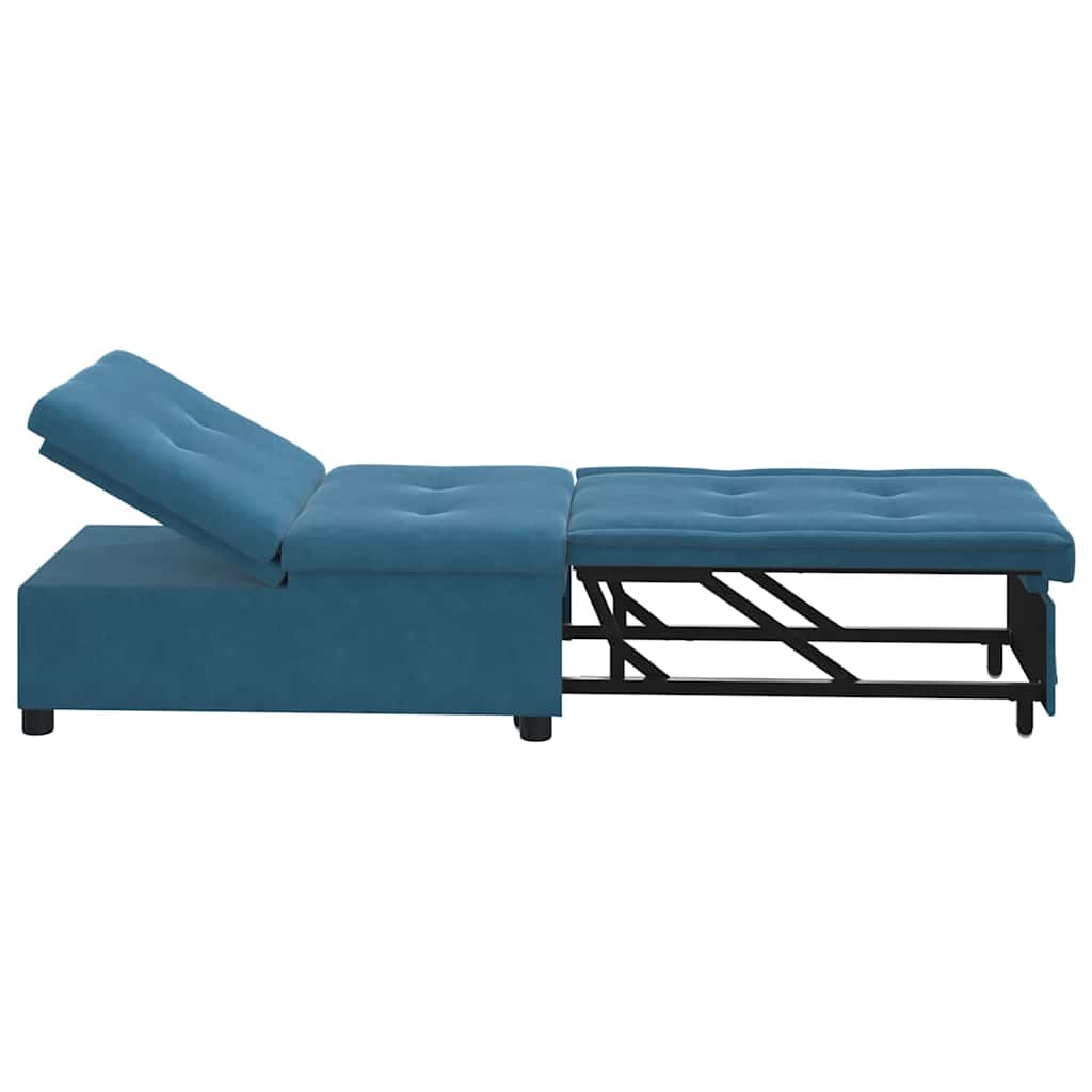 Canapea extensibilă albastru 67 x 194 x 38 cm Catifea GartenMobel Dekor