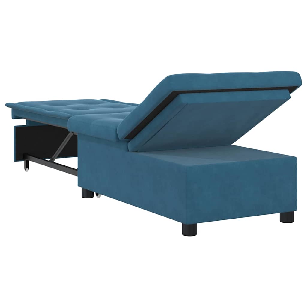 Canapea extensibilă albastru 67 x 194 x 38 cm Catifea GartenMobel Dekor
