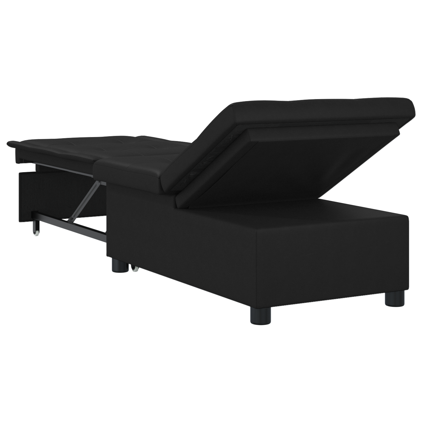 Pat canapea cu pernă Negru 67 x 194 x 82 cm placaj GartenMobel Dekor