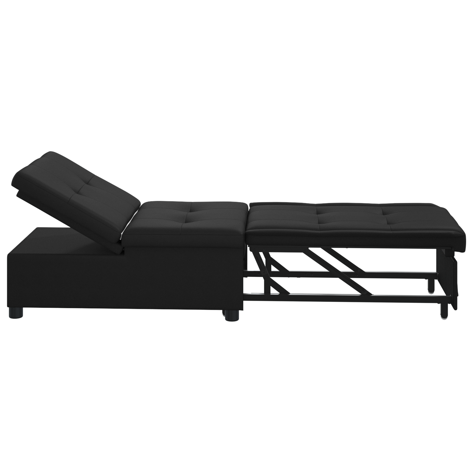 Pat canapea cu pernă Negru 67 x 194 x 82 cm placaj GartenMobel Dekor