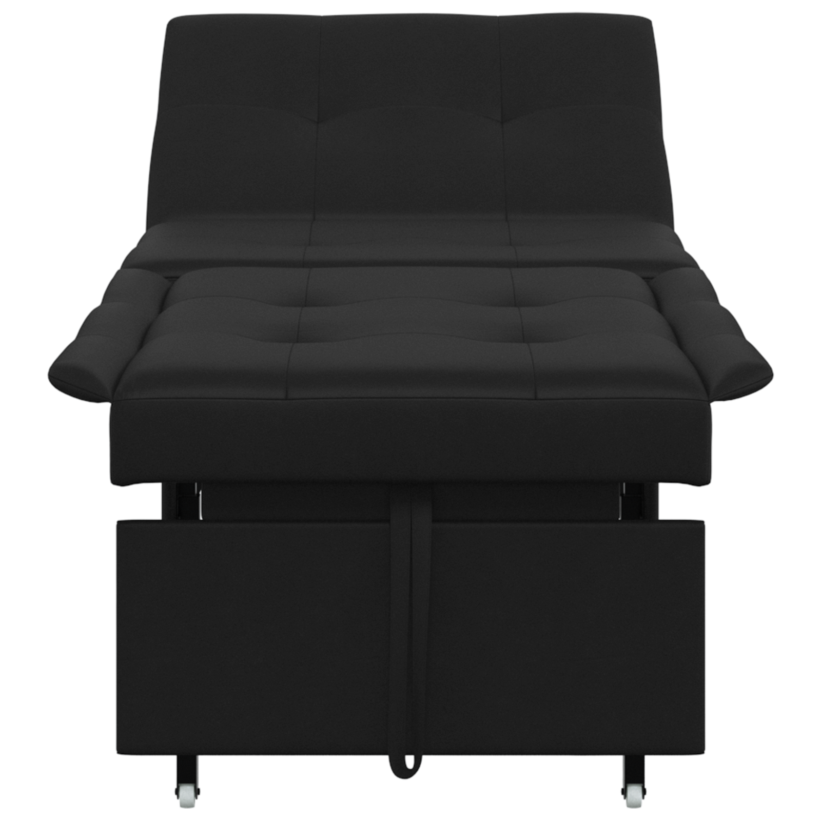 Pat canapea cu pernă Negru 67 x 194 x 82 cm placaj GartenMobel Dekor
