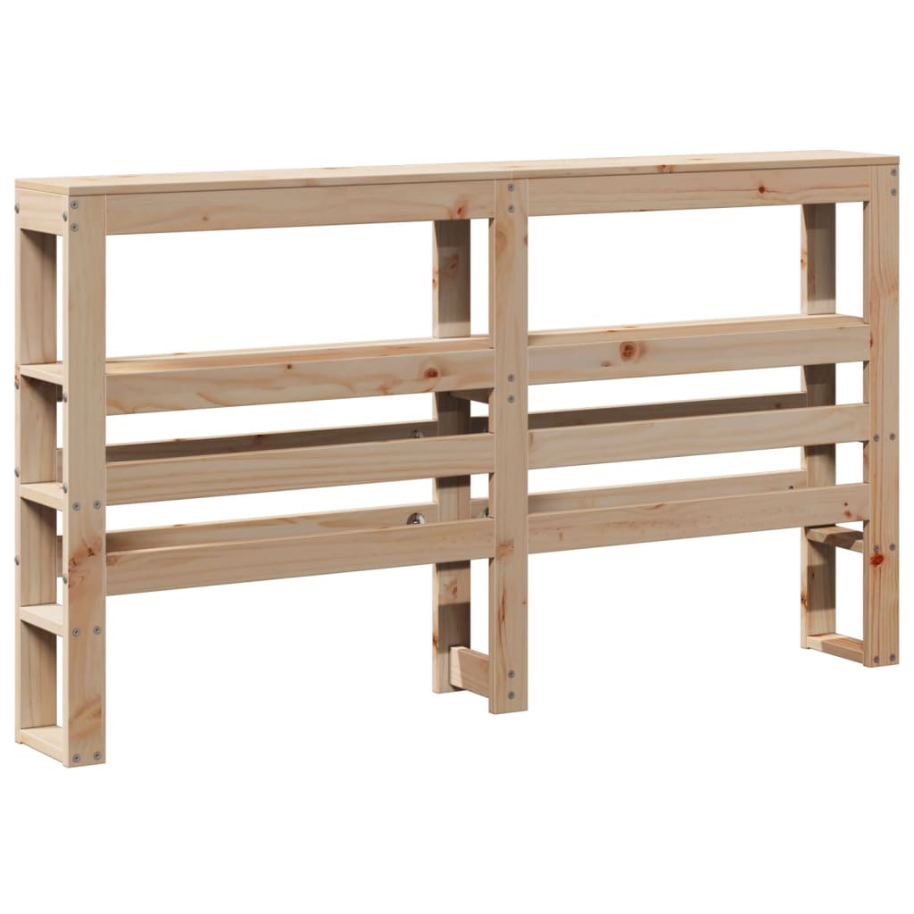 Tăblie de pat cu rafturi, 140 cm, lemn masiv de pin GartenMobel Dekor