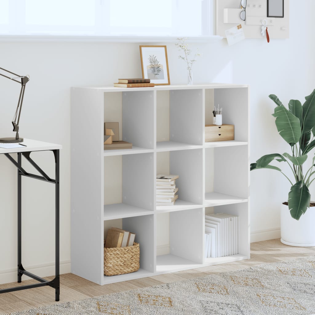 Bibliotecă, alb, 102x32x102 cm, lemn prelucrat GartenMobel Dekor