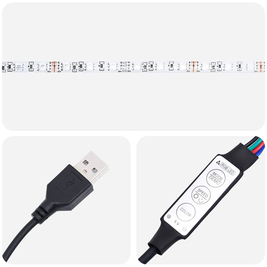 Tăblie de pat cu LED, stejar artizanal, 180x18,5x103,5 cm, lemn GartenMobel Dekor