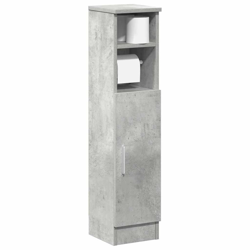 Dulap de baie cu suport role, gri beton, 20,5x22x90 cm GartenMobel Dekor