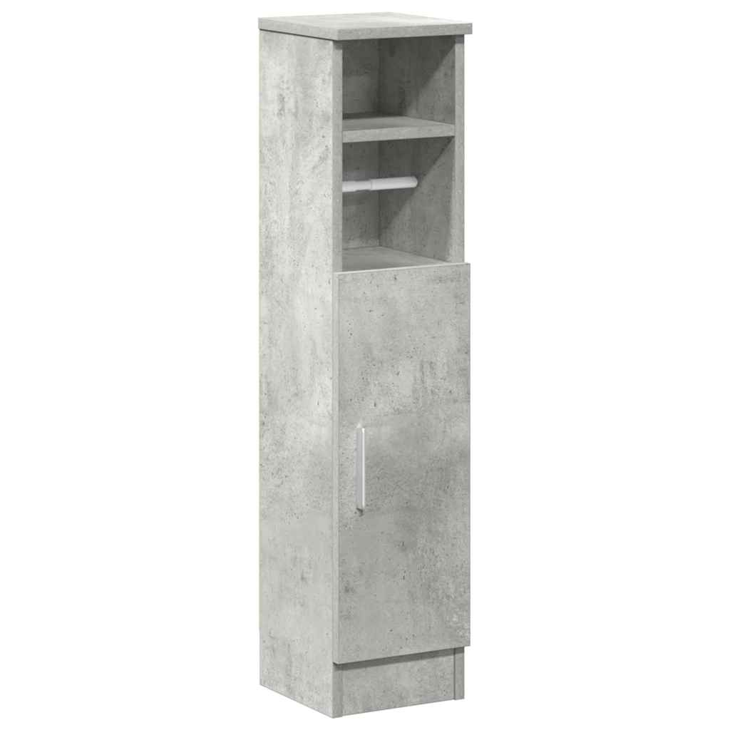 Dulap de baie cu suport role, gri beton, 20,5x22x90 cm GartenMobel Dekor