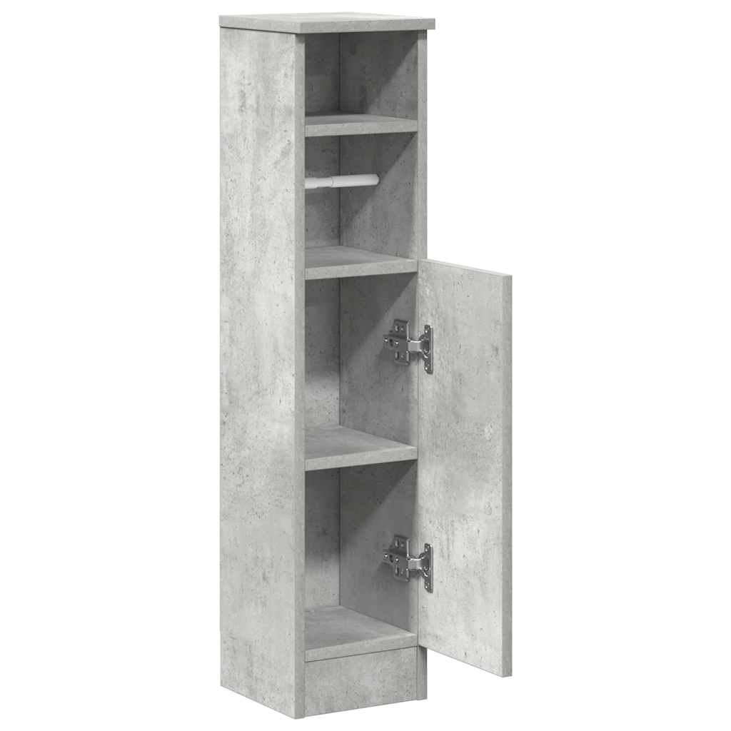 Dulap de baie cu suport role, gri beton, 20,5x22x90 cm GartenMobel Dekor