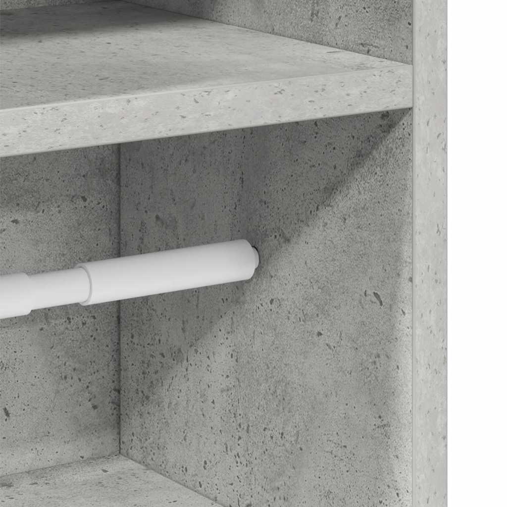 Dulap de baie cu suport role, gri beton, 20,5x22x90 cm GartenMobel Dekor