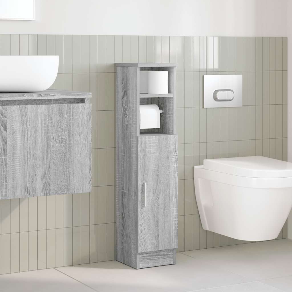 Dulap de baie cu suport role, sonoma gri, 20,5x22x90 cm GartenMobel Dekor
