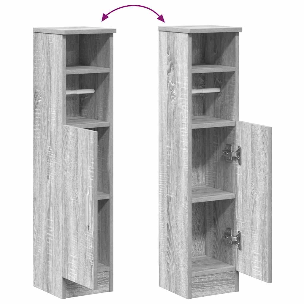 Dulap de baie cu suport role, sonoma gri, 20,5x22x90 cm GartenMobel Dekor