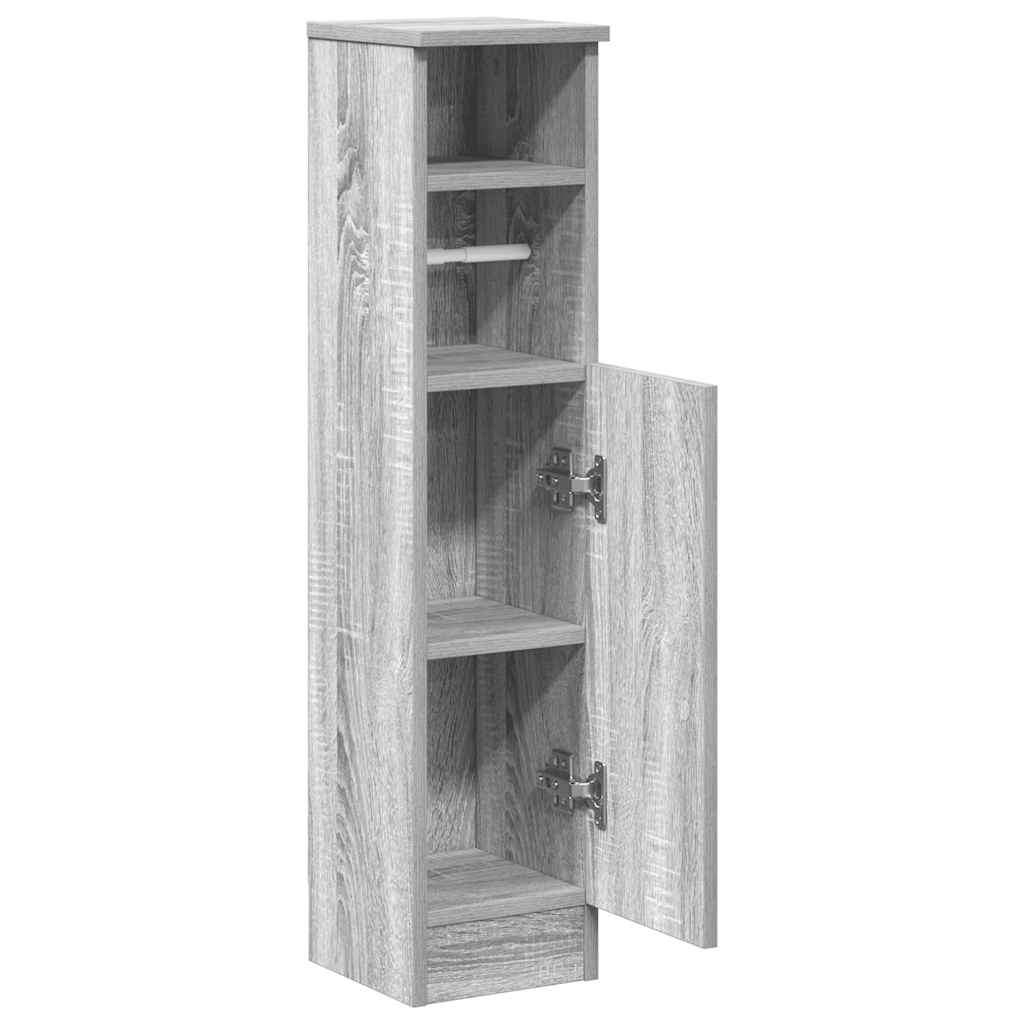 Dulap de baie cu suport role, sonoma gri, 20,5x22x90 cm GartenMobel Dekor