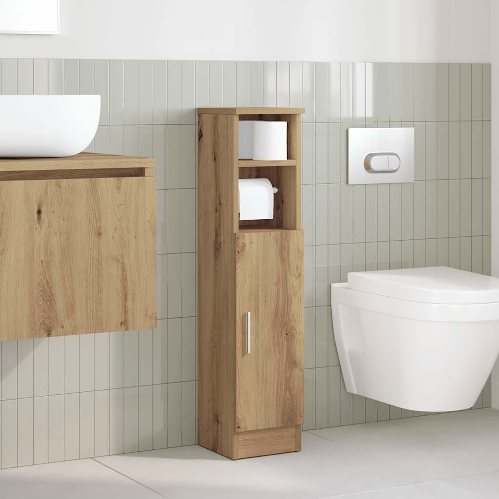 Dulap de baie cu suport role, stejar artizanal, 20,5x22x90 cm GartenMobel Dekor