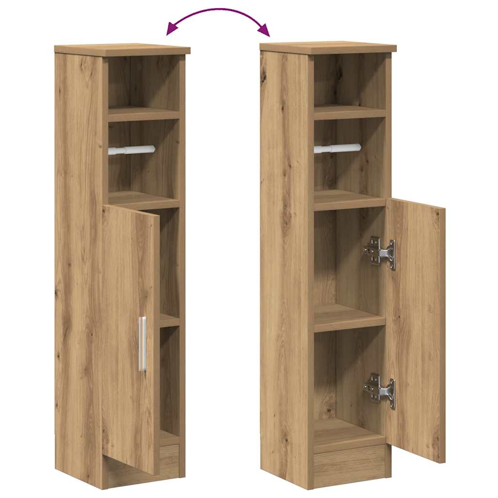 Dulap de baie cu suport role, stejar artizanal, 20,5x22x90 cm GartenMobel Dekor