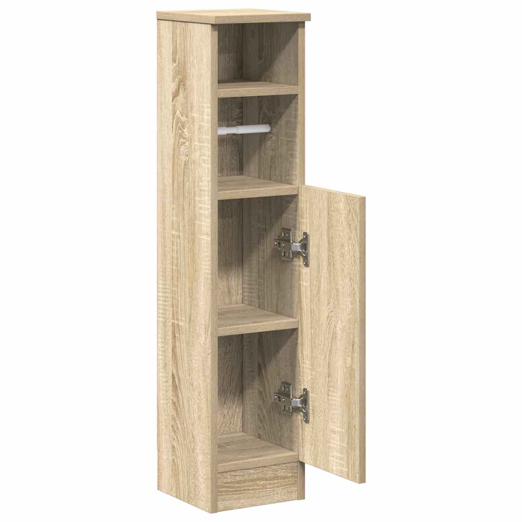Dulap de baie cu suport role, stejar sonoma, 20,5x22x90 cm GartenMobel Dekor
