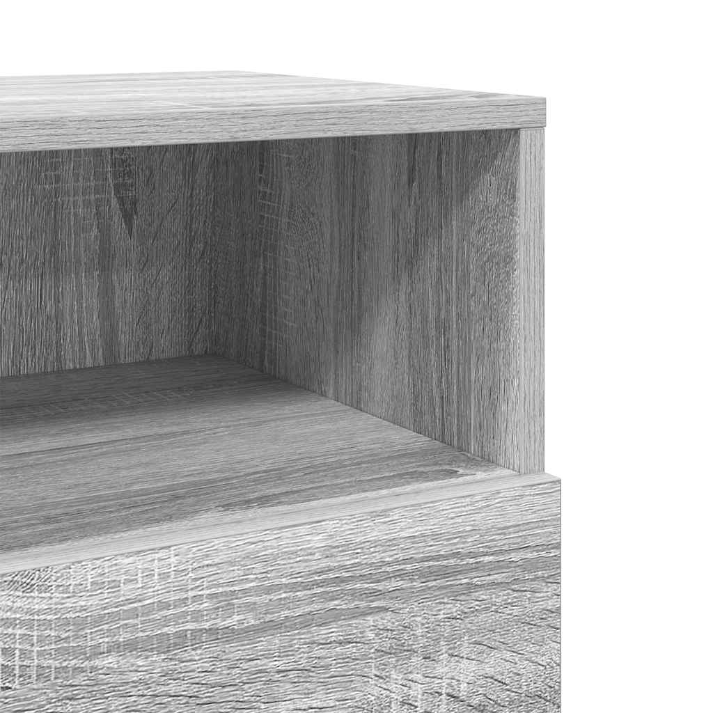 Noptiera cu 2 sertare Gri Sonoma 36x36x68 cm GartenMobel Dekor