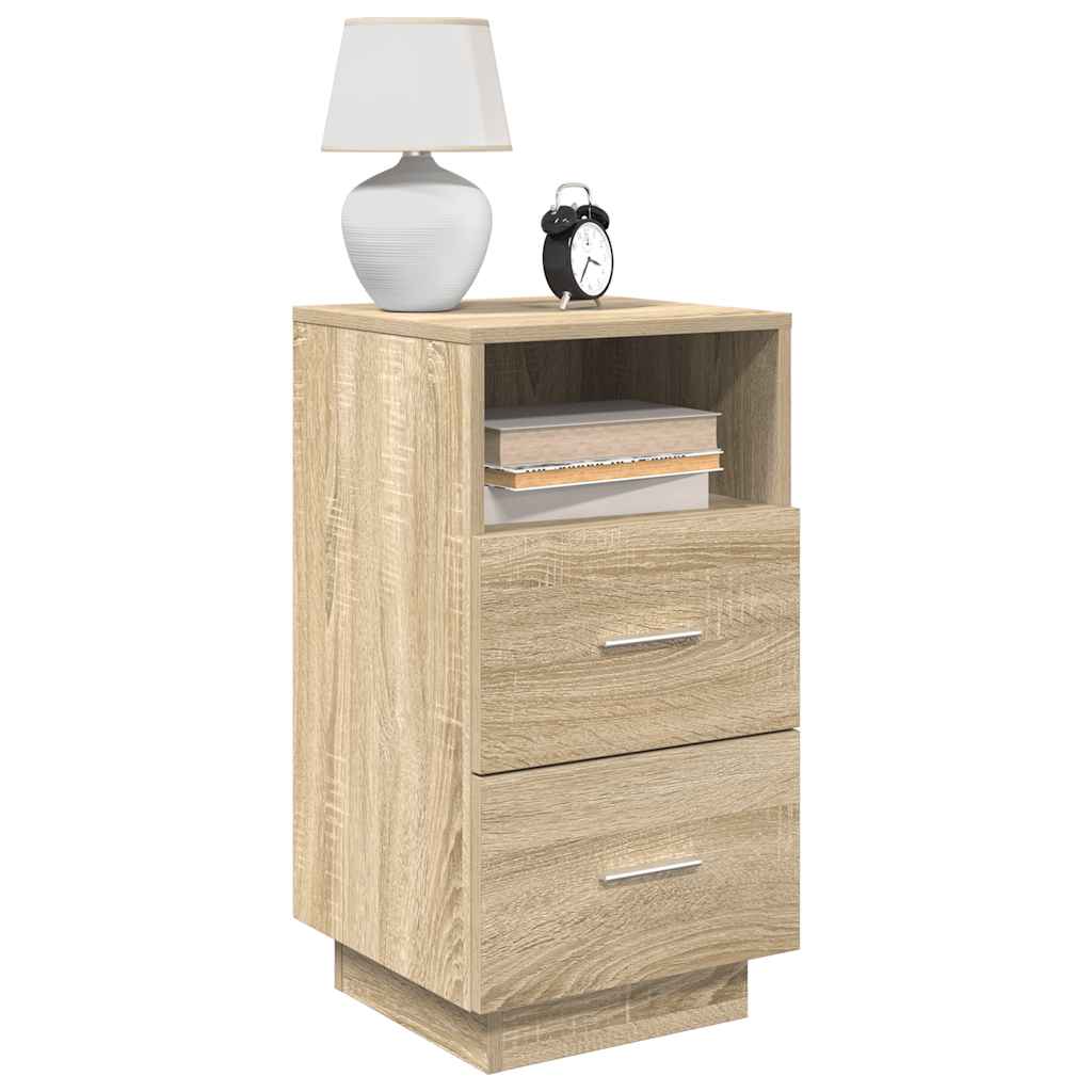 Noptiera cu 2 sertare Stejar Sonoma 36x36x68 cm GartenMobel Dekor