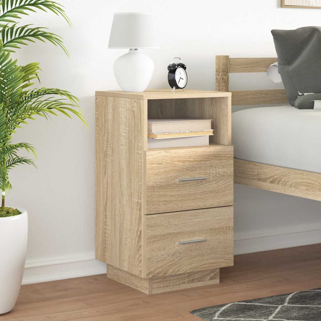 Noptiera cu 2 sertare Stejar Sonoma 36x36x68 cm GartenMobel Dekor
