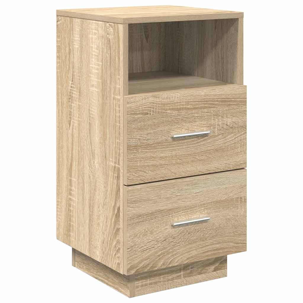 Noptiera cu 2 sertare Stejar Sonoma 36x36x68 cm GartenMobel Dekor