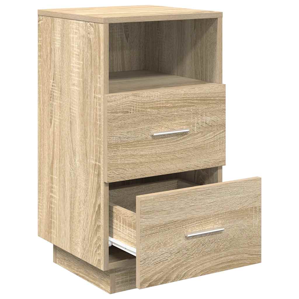Noptiera cu 2 sertare Stejar Sonoma 36x36x68 cm GartenMobel Dekor