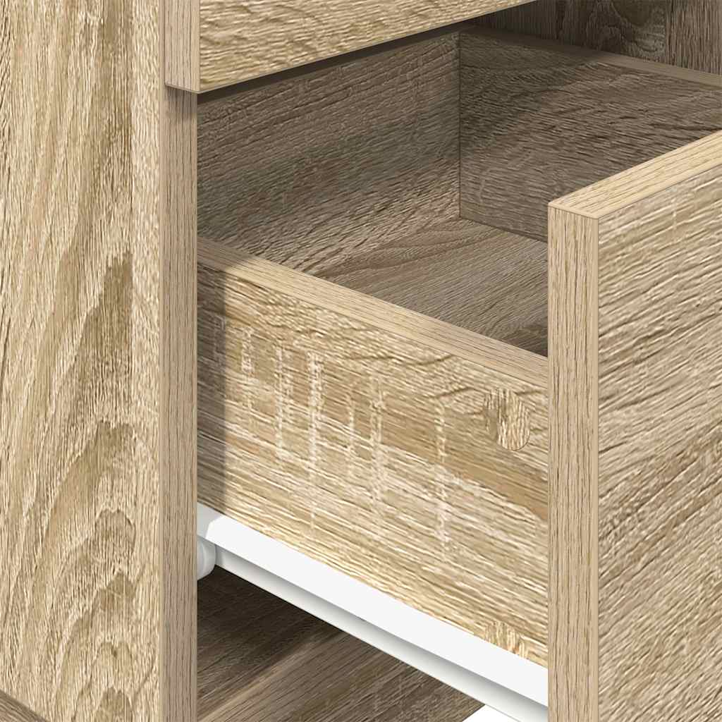 Noptiera cu 2 sertare Stejar Sonoma 36x36x68 cm GartenMobel Dekor