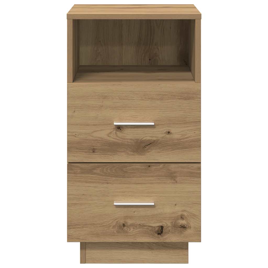 Noptiera cu 2 sertare Stejar artizanal 36x36x68 cm GartenMobel Dekor