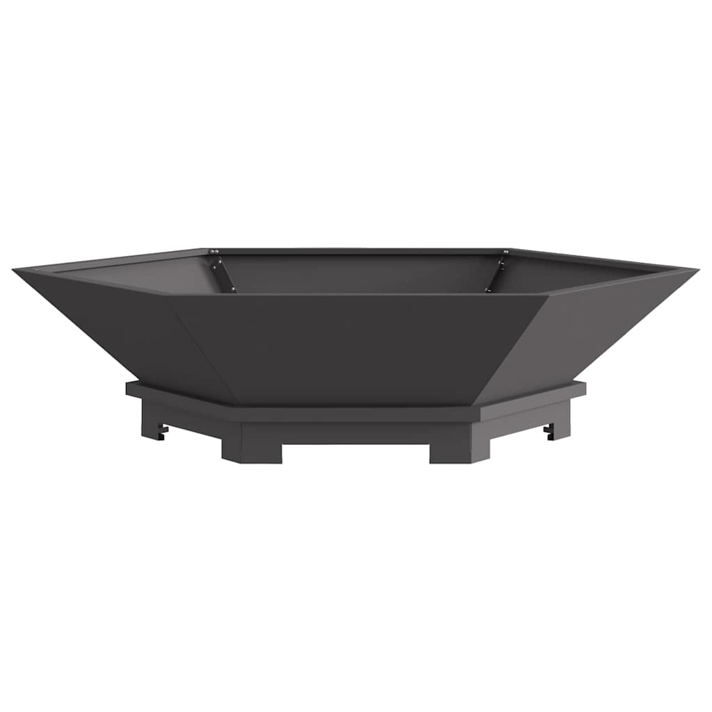 Cuptor de foc Negru 100 x 100 x 28 cm Oțel laminat la rece GartenMobel Dekor