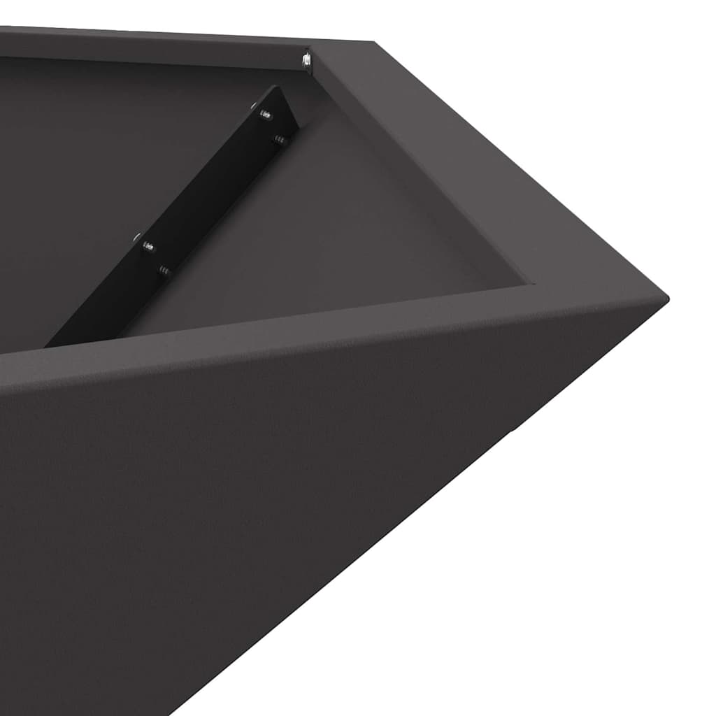Cuptor de foc Negru 100 x 100 x 28 cm Oțel laminat la rece GartenMobel Dekor