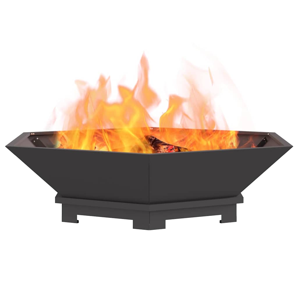 Cuptor de foc Negru 100 x 100 x 28 cm Oțel laminat la rece GartenMobel Dekor