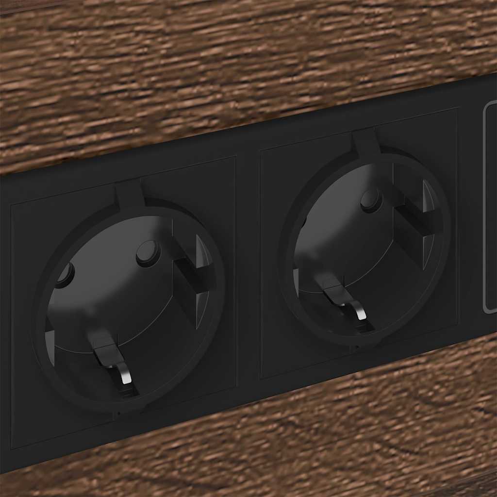 Cabinet de noptiere cu stație de încărcare 2 pcs Stejar închis GartenMobel Dekor