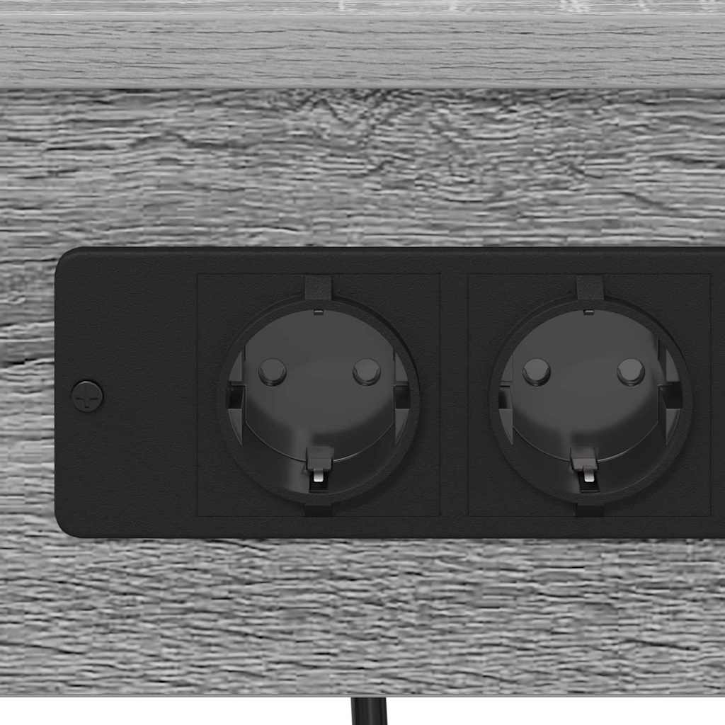 Cabinet de noptiere cu stație de încărcare 2 pcs sonoma gri GartenMobel Dekor