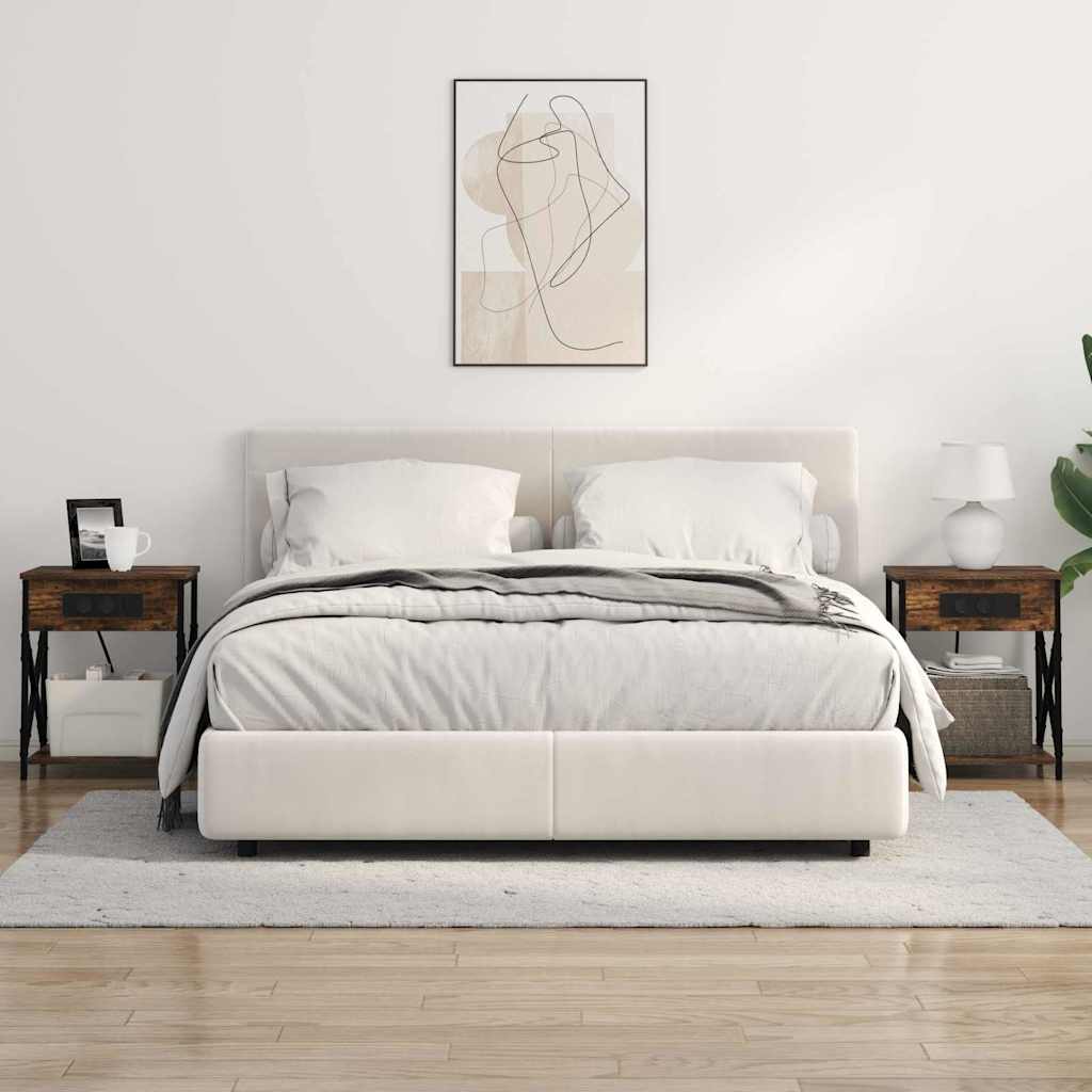 Cabinet de noptiere cu stație de încărcare Stejar afumat GartenMobel Dekor