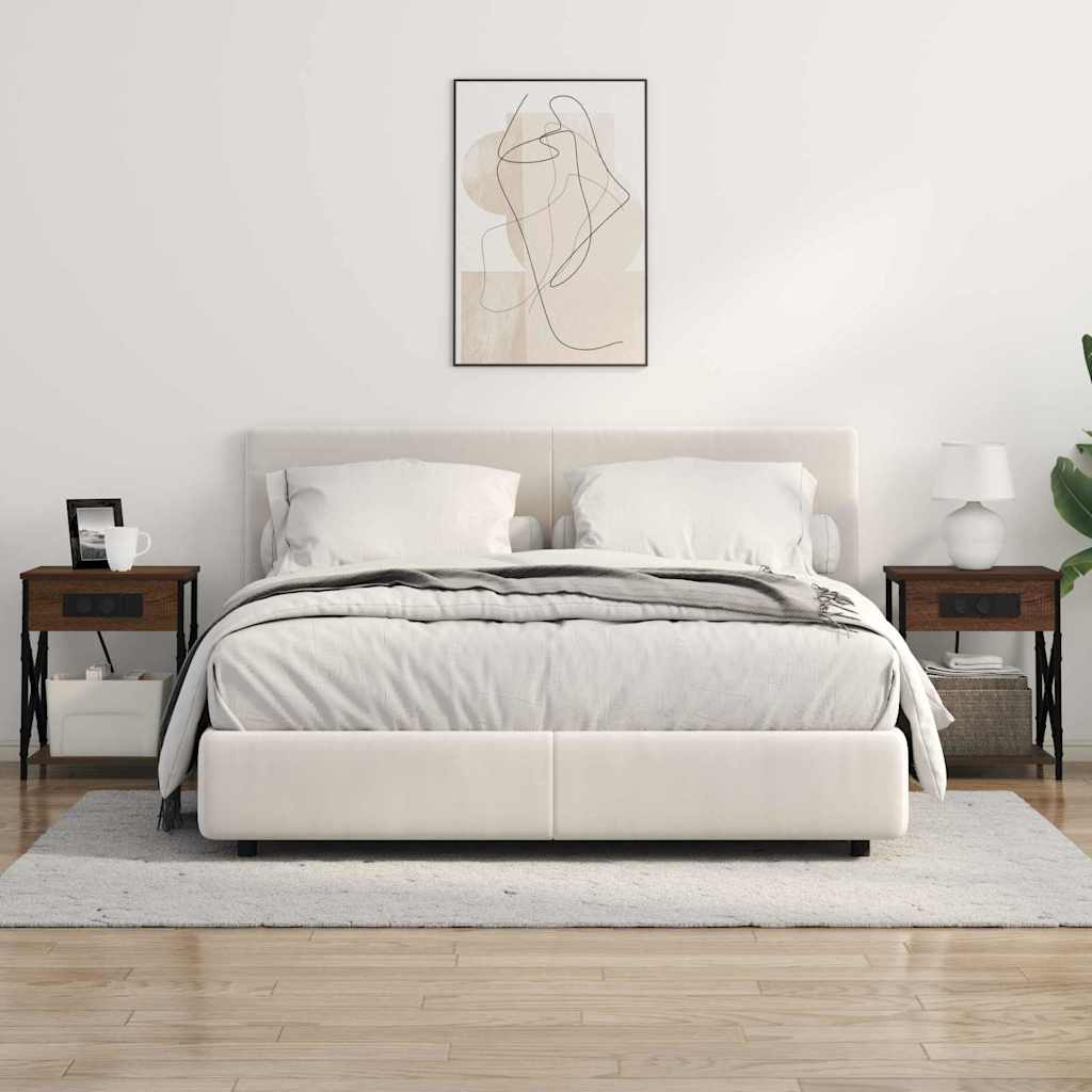 Cabinet de noptiere cu stație de încărcare Stejar brun GartenMobel Dekor