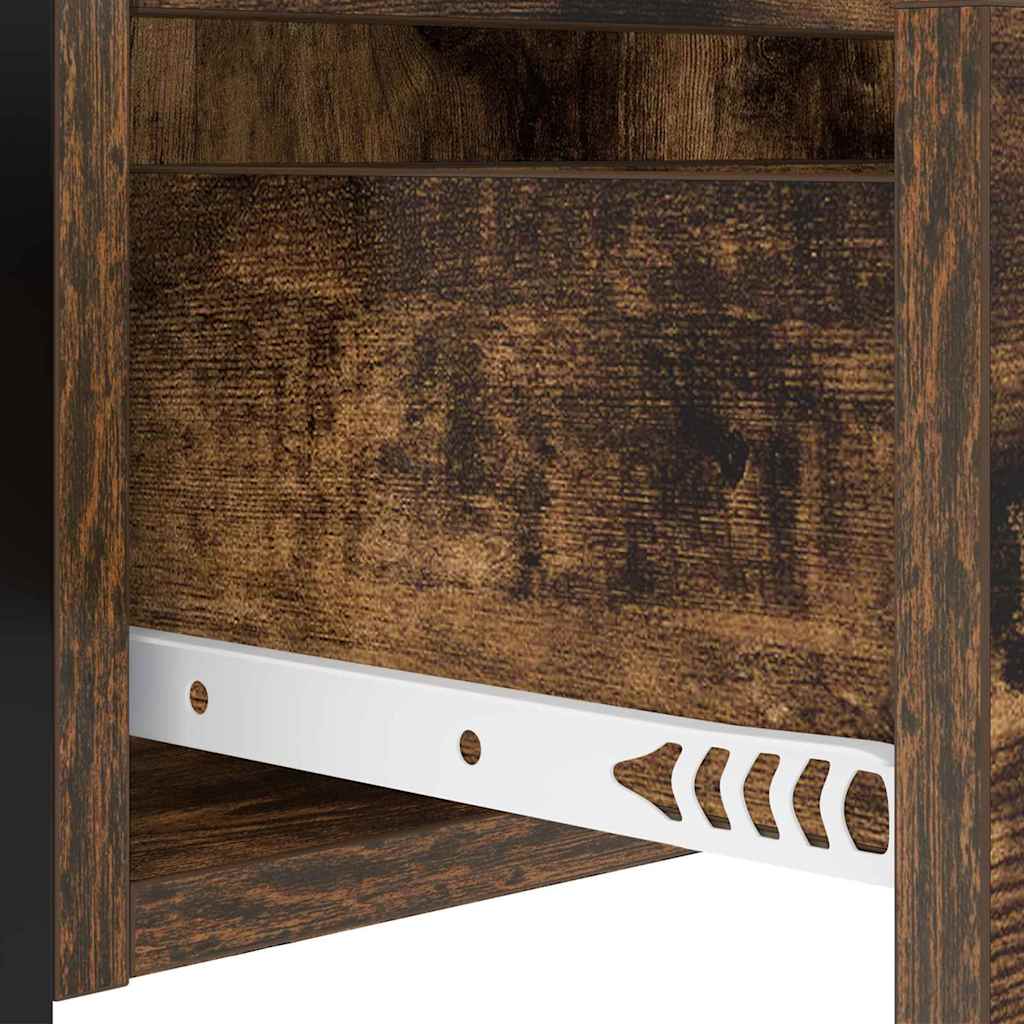 Cabinet de noptiere cu stație de încărcare Stejar fumuriu GartenMobel Dekor