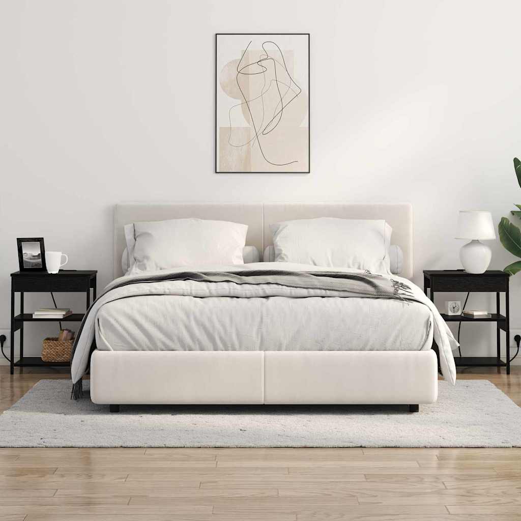 Dulap de noapte 2 pcs Stejar negru Lemn compozit GartenMobel Dekor