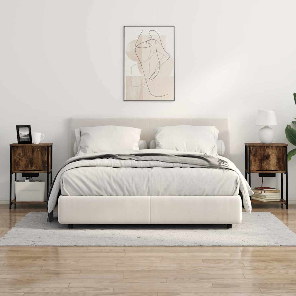 Dulap de noapte Stejar afumat 38 x 31 x 61 cm Lemn compozit GartenMobel Dekor