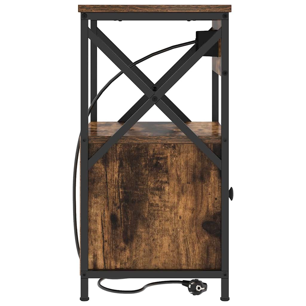 Dulap de noapte Stejar afumat 40 x 31 x 60 cm Lemn compozit GartenMobel Dekor