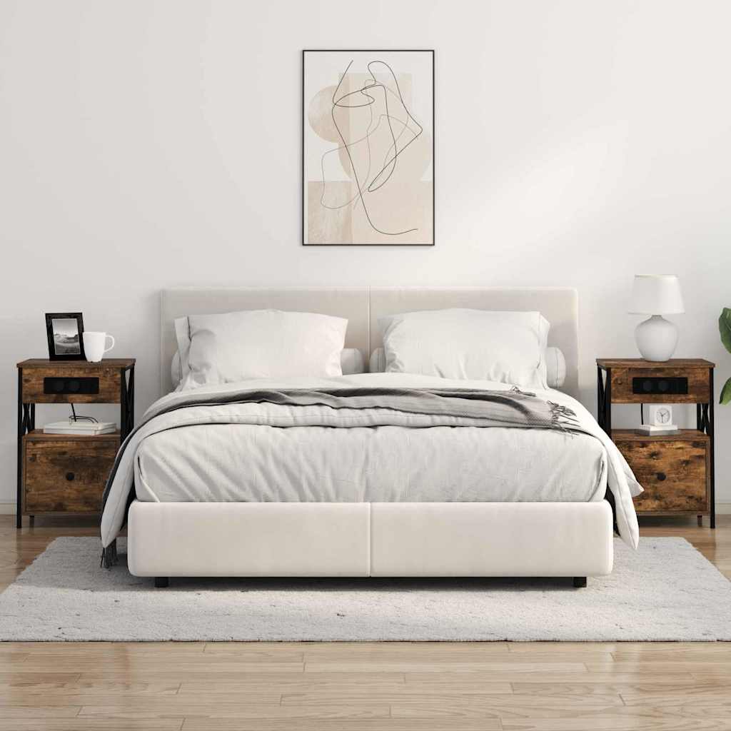 Dulap de noapte Stejar afumat 40 x 31 x 60 cm Lemn compozit GartenMobel Dekor