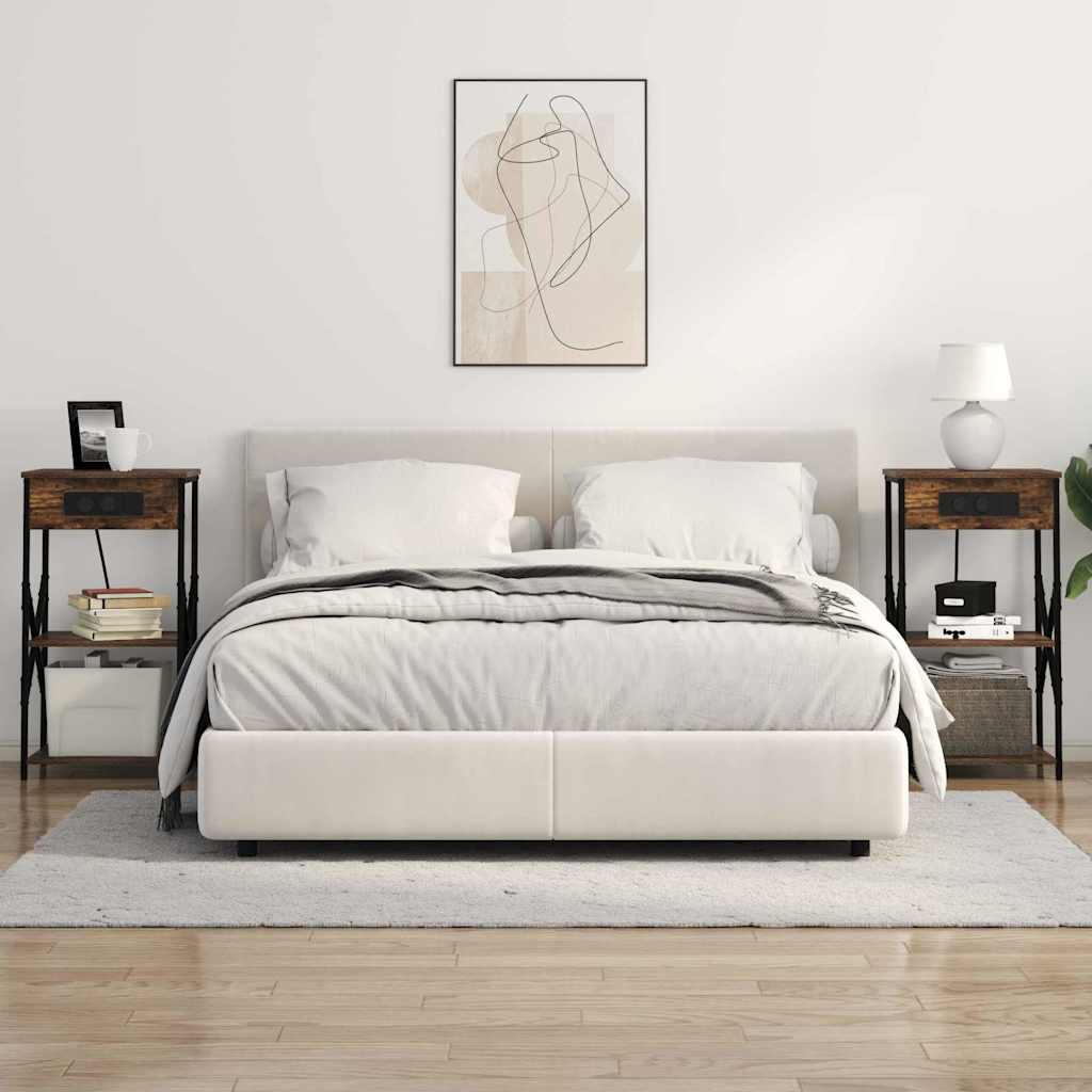 Dulap de noapte Stejar afumat 41 x 31 x 76 cm Lemn compozit GartenMobel Dekor