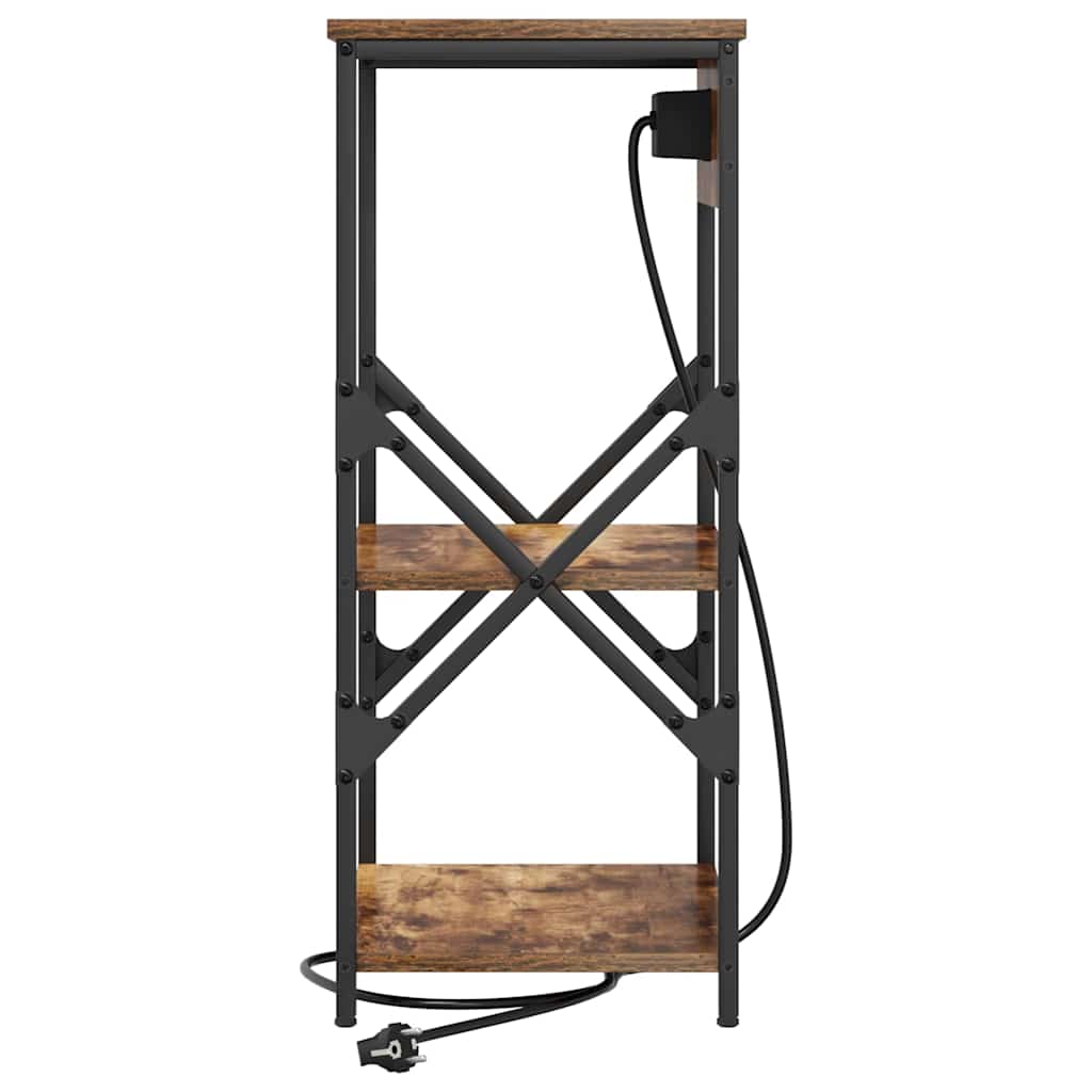 Dulap de noapte Stejar afumat 41 x 31 x 76 cm Lemn compozit GartenMobel Dekor