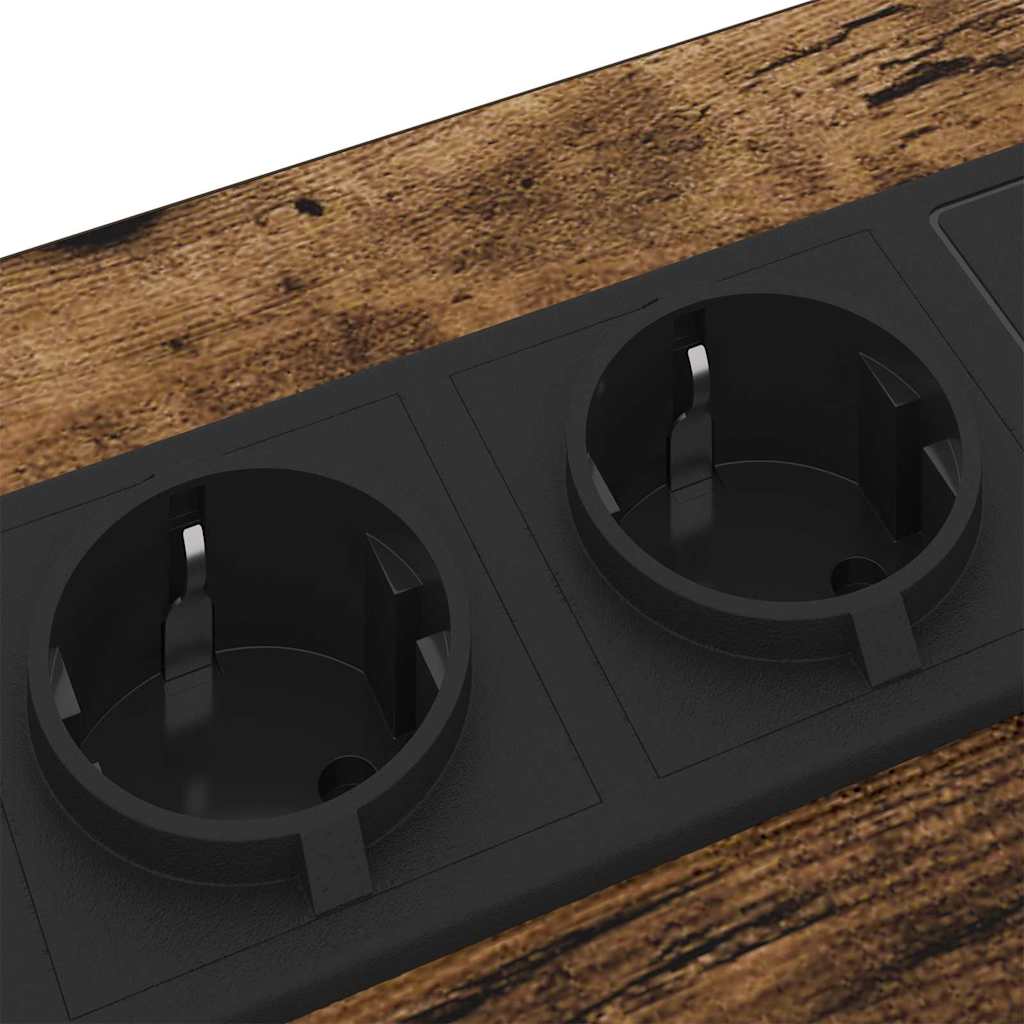 Dulap de noapte Stejar afumat 42 x 41 x 61 cm Lemn compozit GartenMobel Dekor