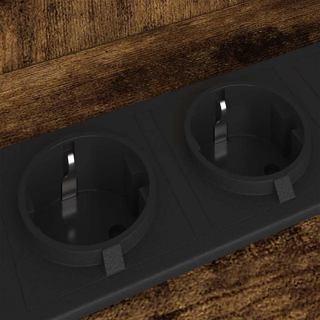 Dulap de noapte Stejar afumat 55 x 31 x 76 cm Lemn compozit GartenMobel Dekor